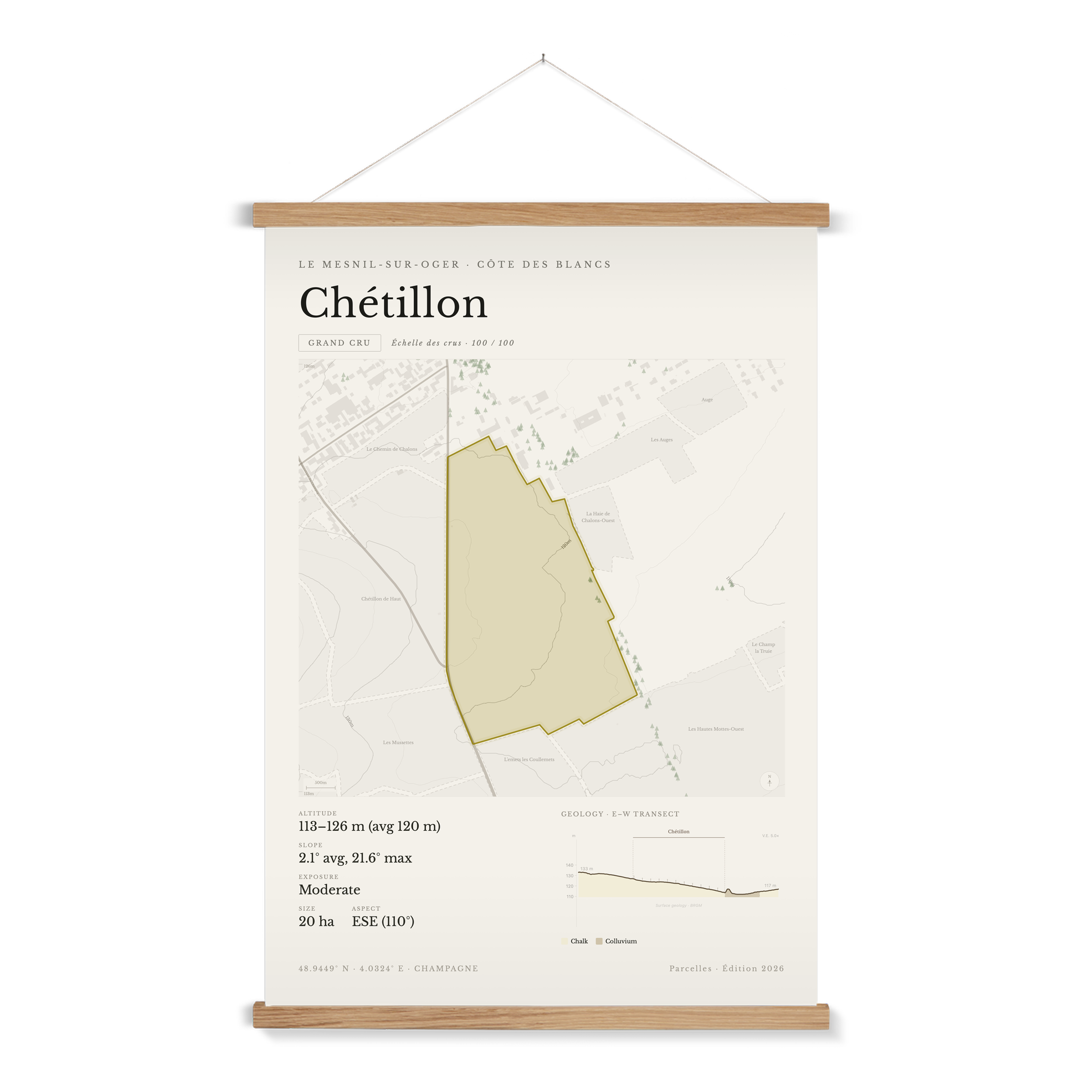 Vineyard poster, Clos des Goisses, Premier Cru