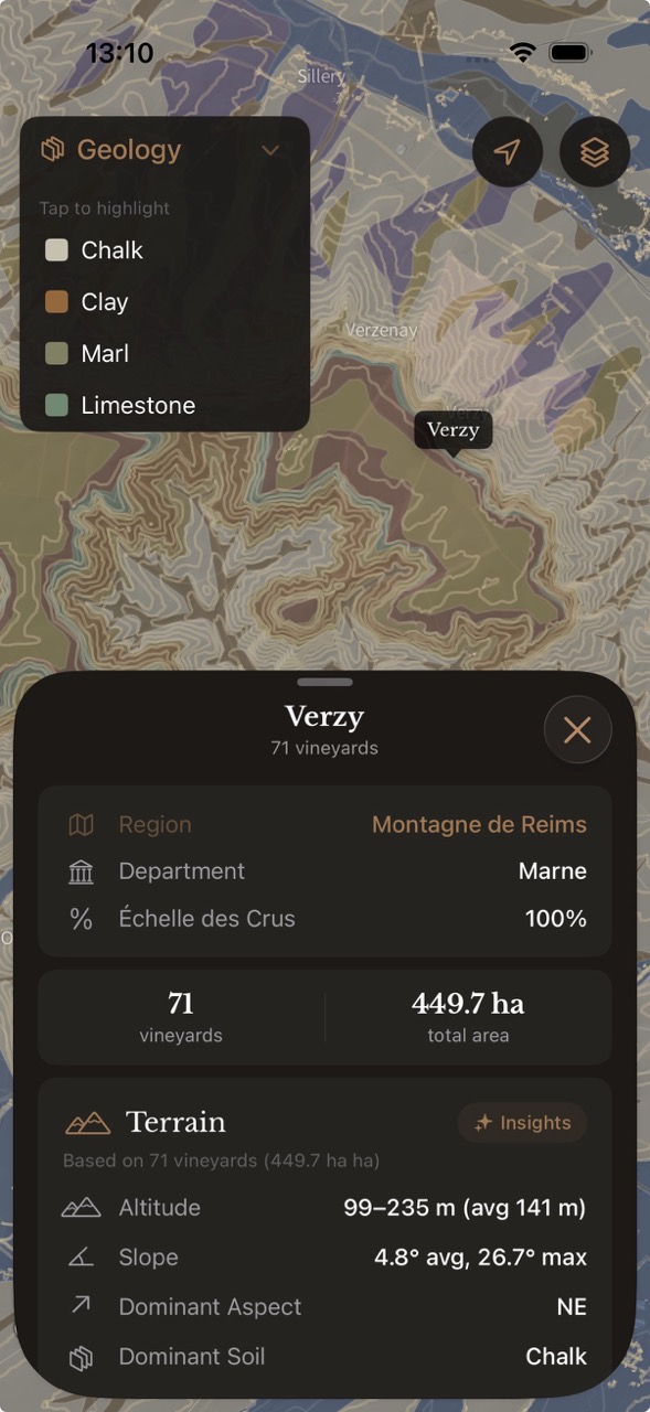 Terroir map overlays