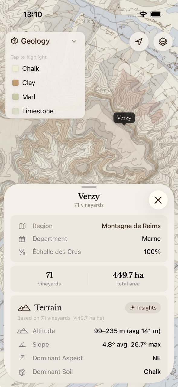 Terroir map overlays